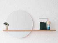 paulsvera Round Mirror with Floating Shelf